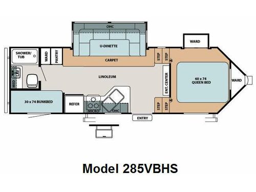 V-Cross 285VBHS Floorplan