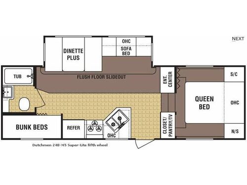 Dutchmen 24B-M5 Super-Lite Floorplan