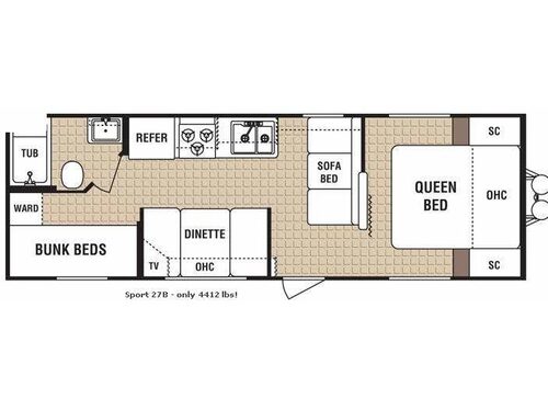 Dutchmen 27B Sport Floorplan