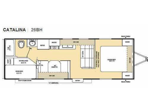 Catalina 26BH Floorplan