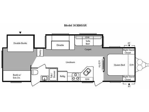 Floorplan - 2010 Keystone RV Springdale 303BHSSR
