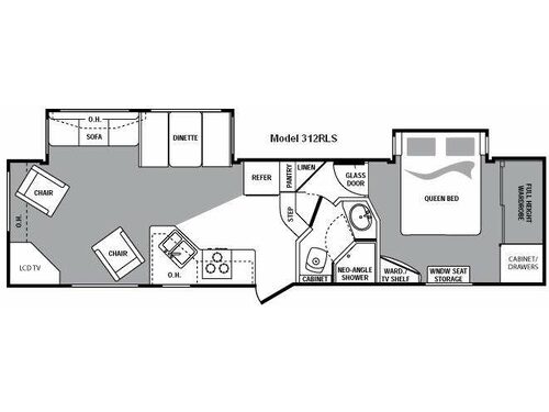 Floorplan - 2010 Keystone RV Cougar 312RLS