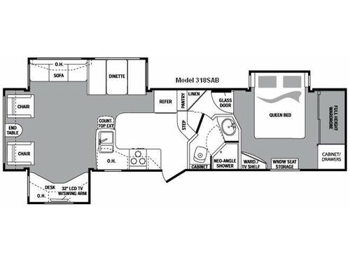 Cougar 318SAB Floorplan