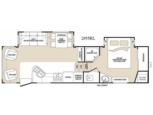 Montana 2955 RL Floorplan