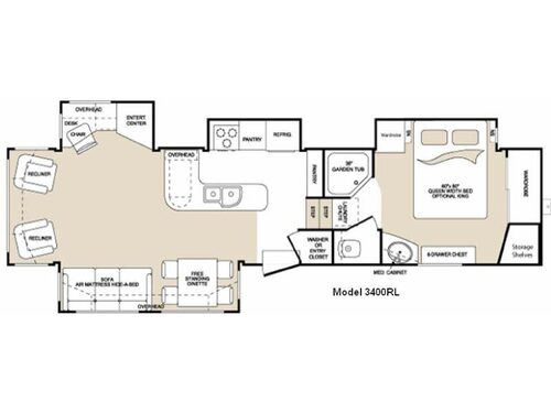 Floorplan - 2010 Keystone RV Montana 3400 RL