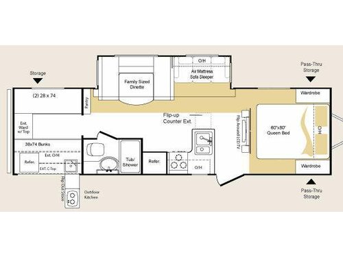 Floorplan - 2010 Keystone RV Laredo Super Lite 291TG