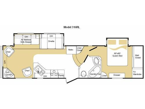 Laredo 316RL Floorplan
