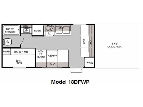 Floorplan - 2010 Forest River RV Cherokee Wolf Pack Sport 18DFWP