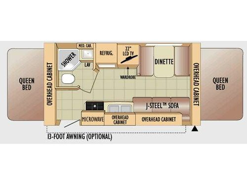 Floorplan - 2010 Jayco Jay Feather EXP 19H