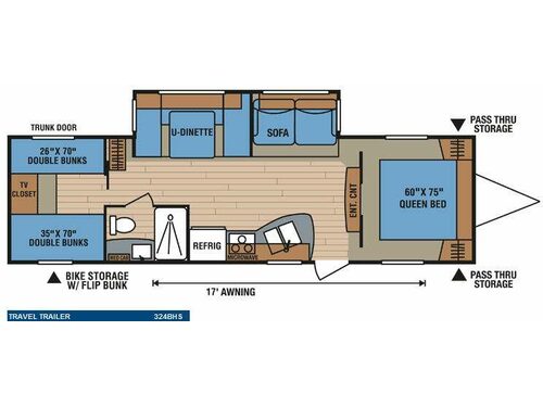 Floorplan - 2010 KZ Spree 324BHS
