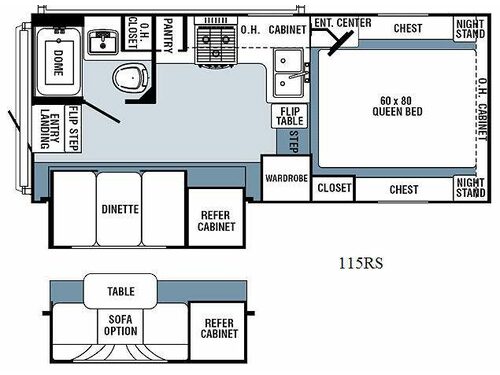 Floorplan - 2009 Palomino Winter Creek 115RS