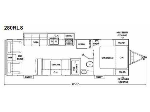 Freedom Express 280RLS Floorplan