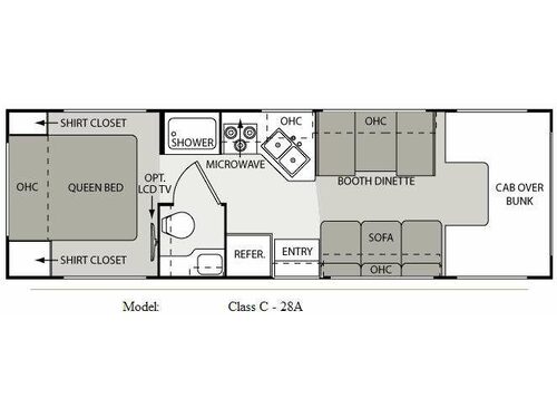 Floorplan - 2010 Four Winds RV Four Winds 28A