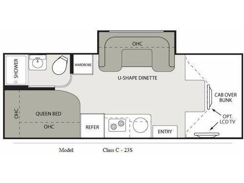 Floorplan - 2010 Four Winds RV Chateau 23S