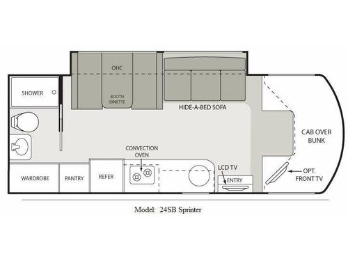 Dutchmen Dorado Sprinter 24SB Floorplan