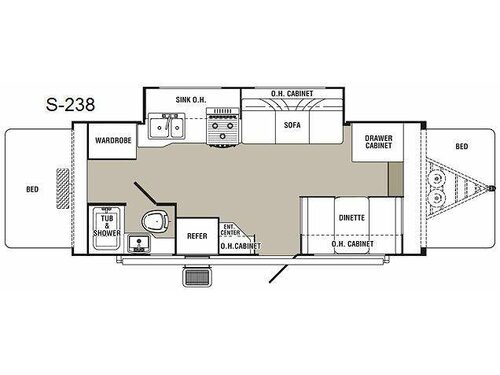 Floorplan - 2010 Palomino Stampede S-238