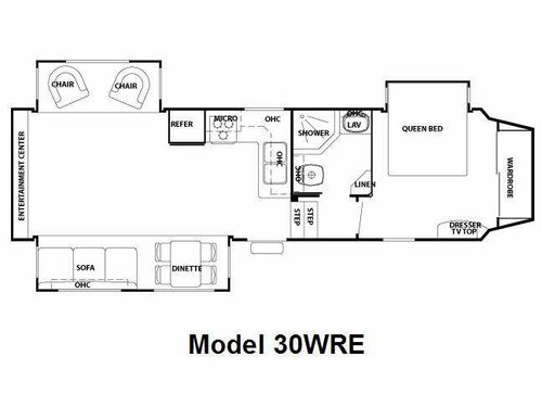 Cedar Creek Silverback GII 30WRE Floorplan