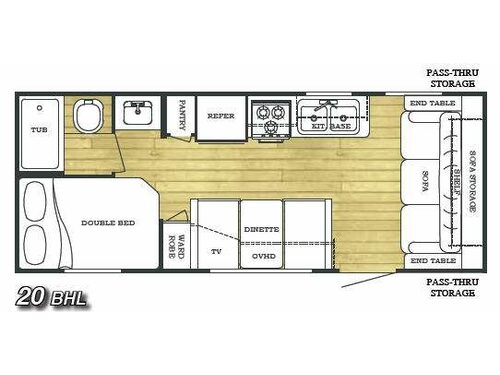Floorplan - 2010 Gulf Stream RV Conquest 20BHL Lite