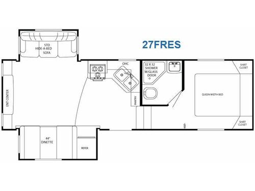 Floorplan - 2010 Gulf Stream RV Canyon Trail 27 FRES