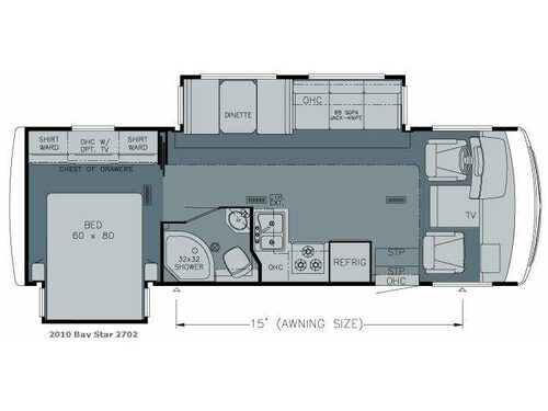Floorplan - 2010 Newmar Bay Star 2702