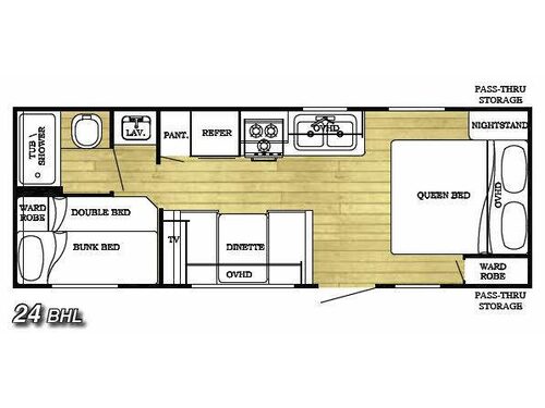 Floorplan - 2010 Gulf Stream RV Innsbruck 24BHL Lite