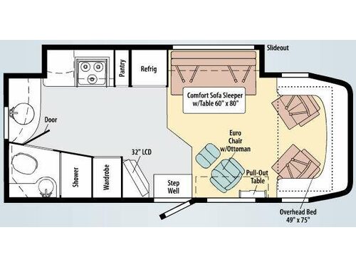 Floorplan - 2010 Winnebago View 24A
