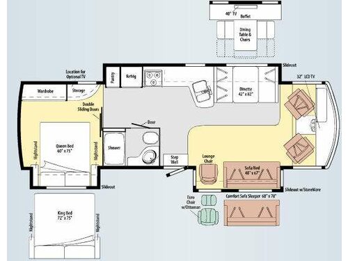 Floorplan - 2010 Winnebago Sightseer 33C