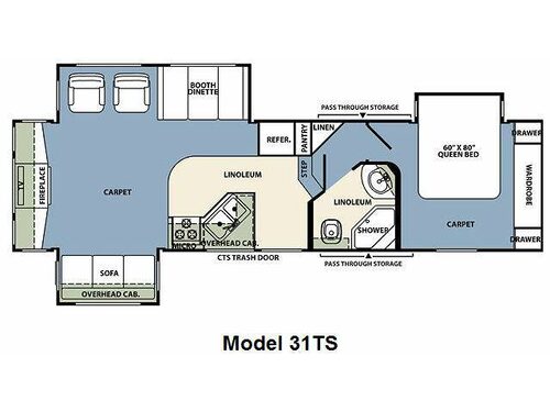 Floorplan - 2010 Forest River RV Wildcat 31TS