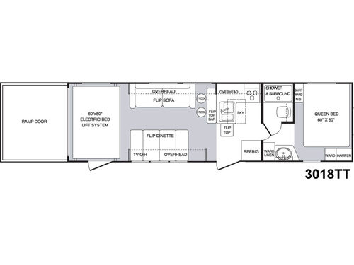 Floorplan - 2006 Keystone RV Raptor 3018TT