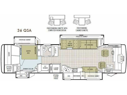 Floorplan - 2009 Tiffin Motorhomes Allegro RED 36 QSA
