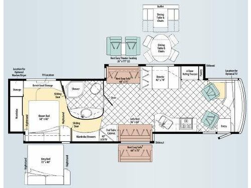 Floorplan - 2010 Itasca Meridian 40T