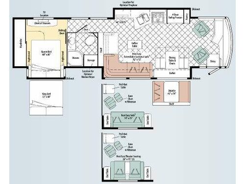 Floorplan - 2010 Itasca Ellipse 40BD