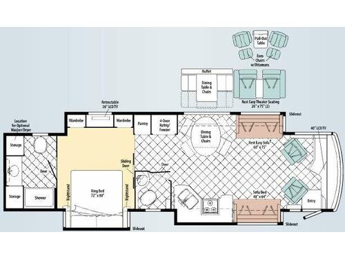 Floorplan - 2010 Itasca Ellipse 40CD