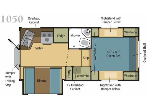 Floorplan - 2010 Eagle Cap Campers Eagle Cap 1050