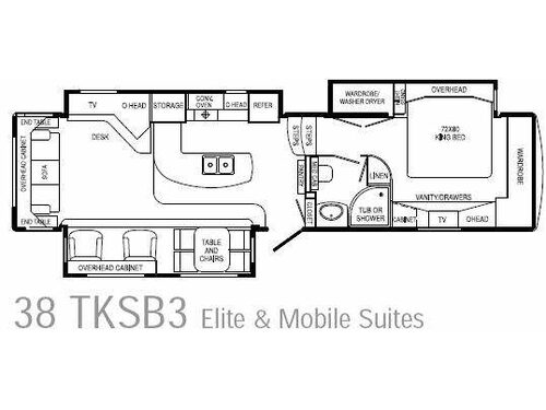 Floorplan - 2010 DRV Luxury Suites Mobile Suites 38 TKSB3