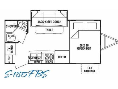 Floorplan - 2010 Cruiser Shadow S-185FBS