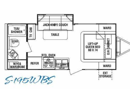 Shadow Cruiser S-195WBS Floorplan