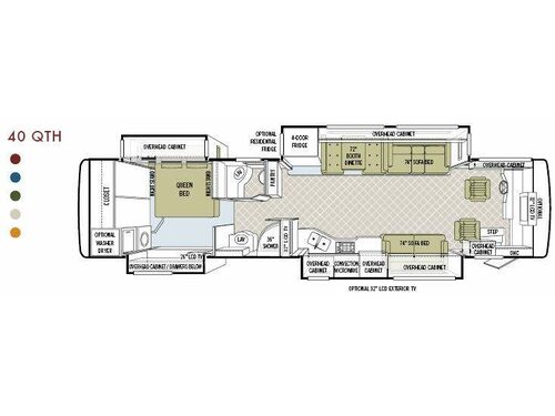 Floorplan - 2010 Tiffin Motorhomes Phaeton 40 QTH