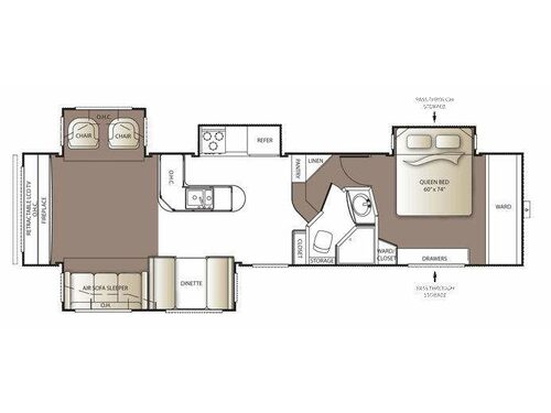 Floorplan - 2010 Keystone RV Outback Sydney Edition 325FRE