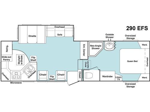 Floorplan - 2006 Keystone RV Cougar 290EFS