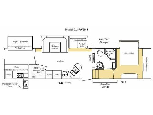 Floorplan - 2010 Keystone RV Sprinter Copper Canyon 324FWBHS