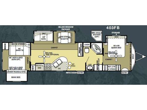 Floorplan - 2010 Forest River RV Salem Villa Estate 403FB