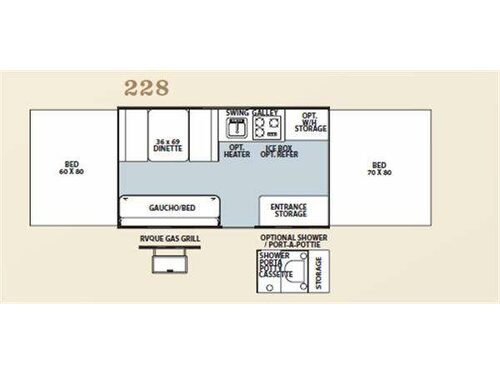 Floorplan - 2011 Forest River RV Flagstaff MAC LTD Series 228