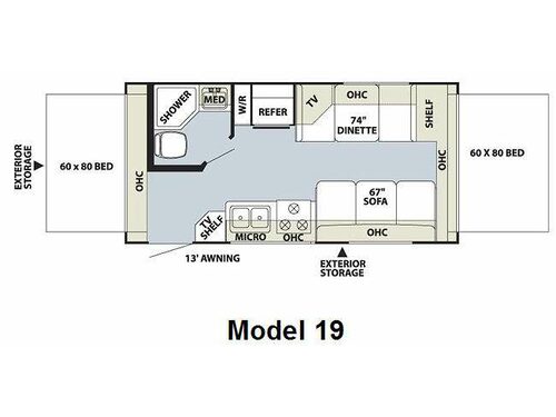 Floorplan - 2011 Forest River RV Flagstaff Shamrock 19