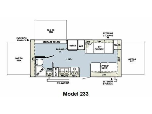 Floorplan - 2011 Forest River RV Flagstaff Shamrock 233