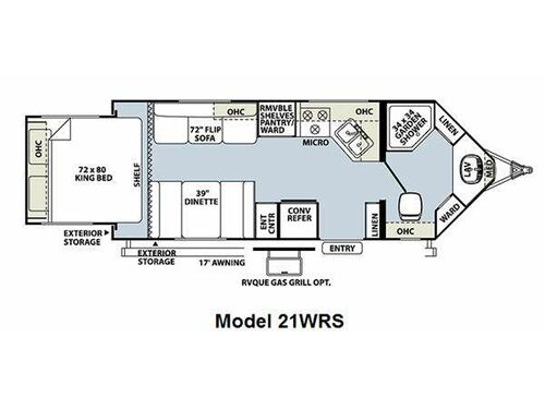 Flagstaff V-Lite 21WRS Floorplan