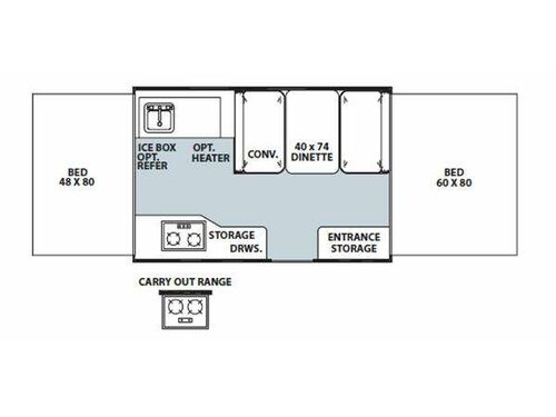 Rockwood Freedom LTD Series 1940LTD Floorplan