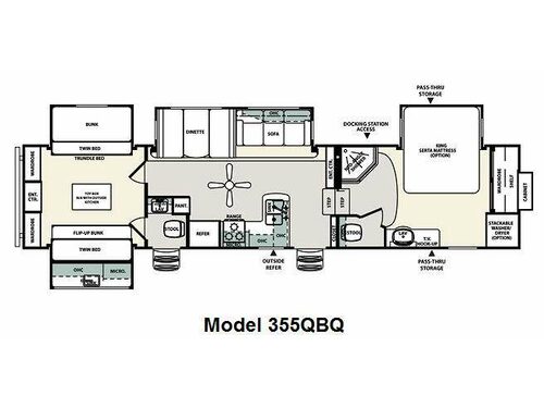 Floorplan - 2011 Forest River RV Sierra 355QBQ