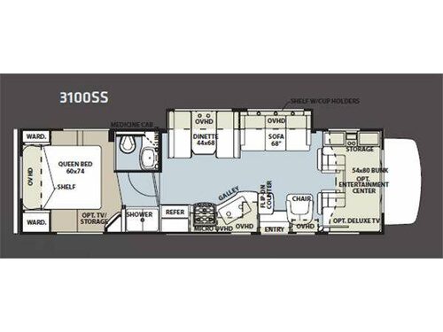 Sunseeker 3100SS Floorplan