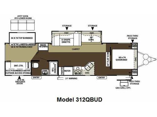 Wildwood Heritage Glen 312QBUD Floorplan
